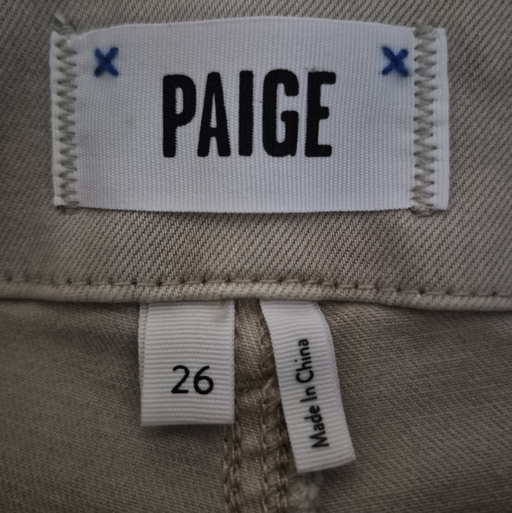 PAIGE Wide Leg High-Rise Jeans in Light Beige - Picture 11 of 16